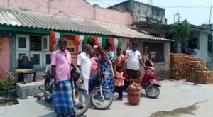 Anti-modernist protest against rising prices of petroleum products in Nedimozhiyanur village